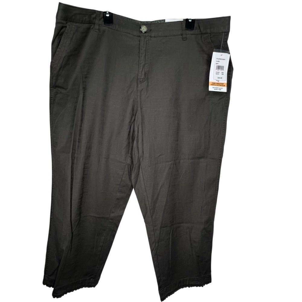 New! Intro Love the Fit Tabby Ankle Waist Elastic Green Women’s Pants Sz 20W